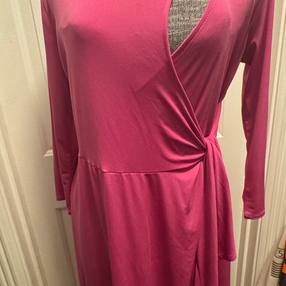 Notations Fuchsia Asymmetrical Dress - Picture 2 of 5